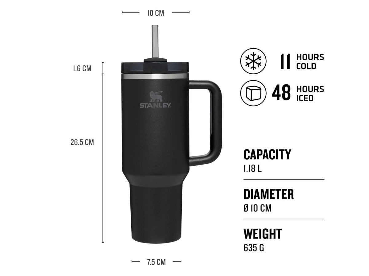 Stanley The Quencher H2.O FlowState™ Tumbler 1.18L  40oz Black Tonal 2